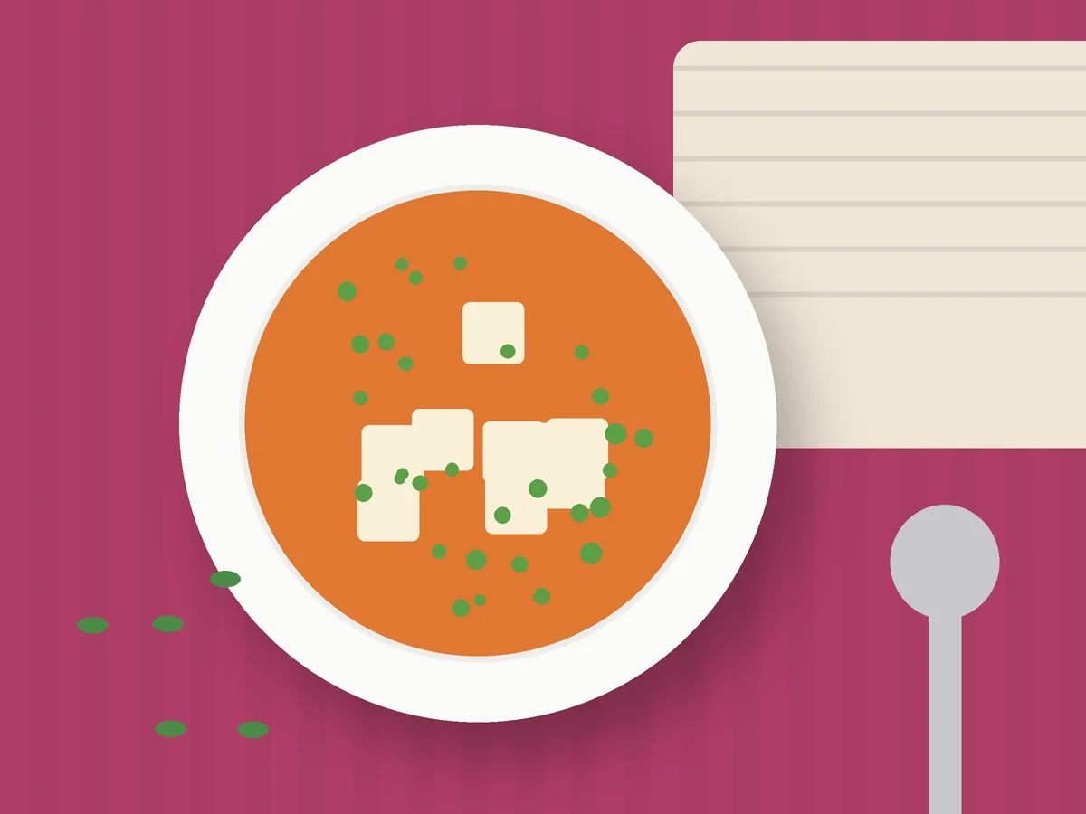 Illustrated curry bowl